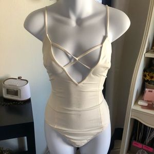 Nasty Gal bodysuit ivory